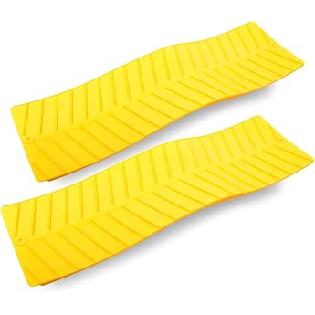 Grip mat traction aid set of 2 yellow 740 x 225 mm for motor-home, car, off-road vehicles