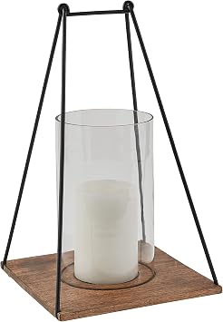 Split P Bar & Loop Lantern, Large Iron