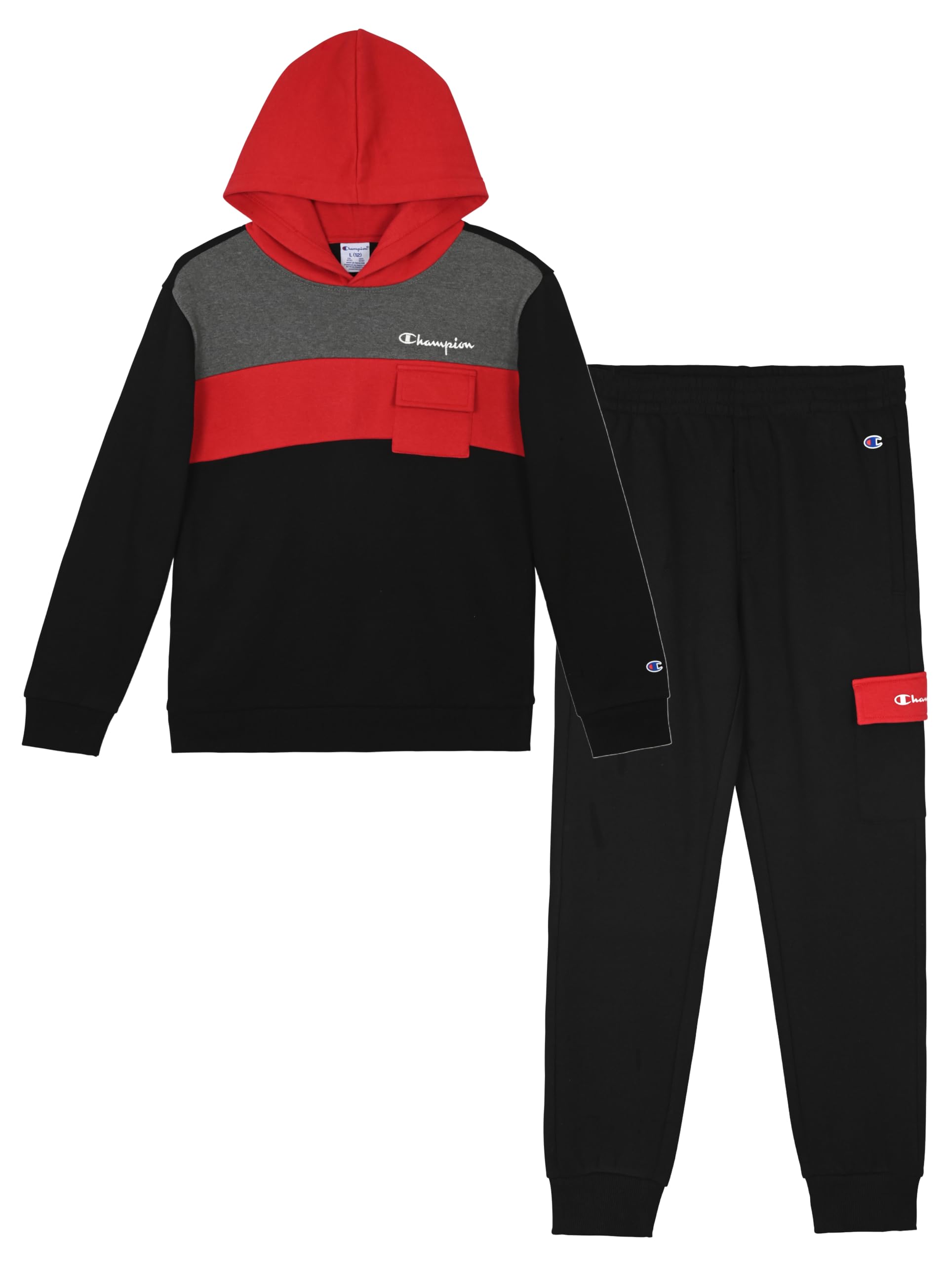 Survêtement Champion garçon en molleton premium avec sweat à capuche durable - 4