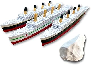 3Pk Sands3D RMS Titanic Model Ship & Britannic & Olympic 8" Assembled Titanic Toys For Kids, Historically Accurate Titanic Toy, Titanic Ship, Titanic Cake Topper, Titanic Figurine, Titanic Boat