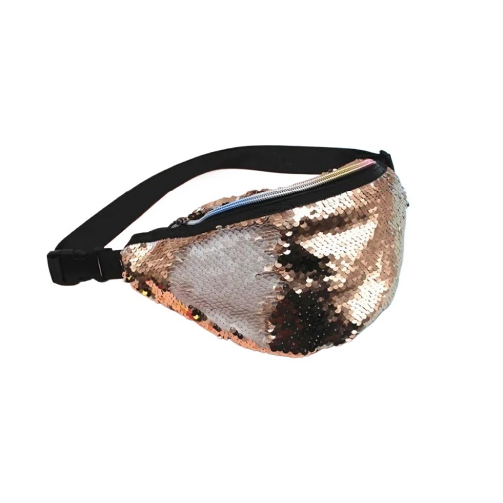 MZSKLW Sequin Bag Sequins Waist Bag Women Crossbody Bags Ladies Fanny Pack For Women Luxury Handbag Bum Belt Chest Bag Female Waist Packs For Lady Girl Evening Wedding Party(Gold)