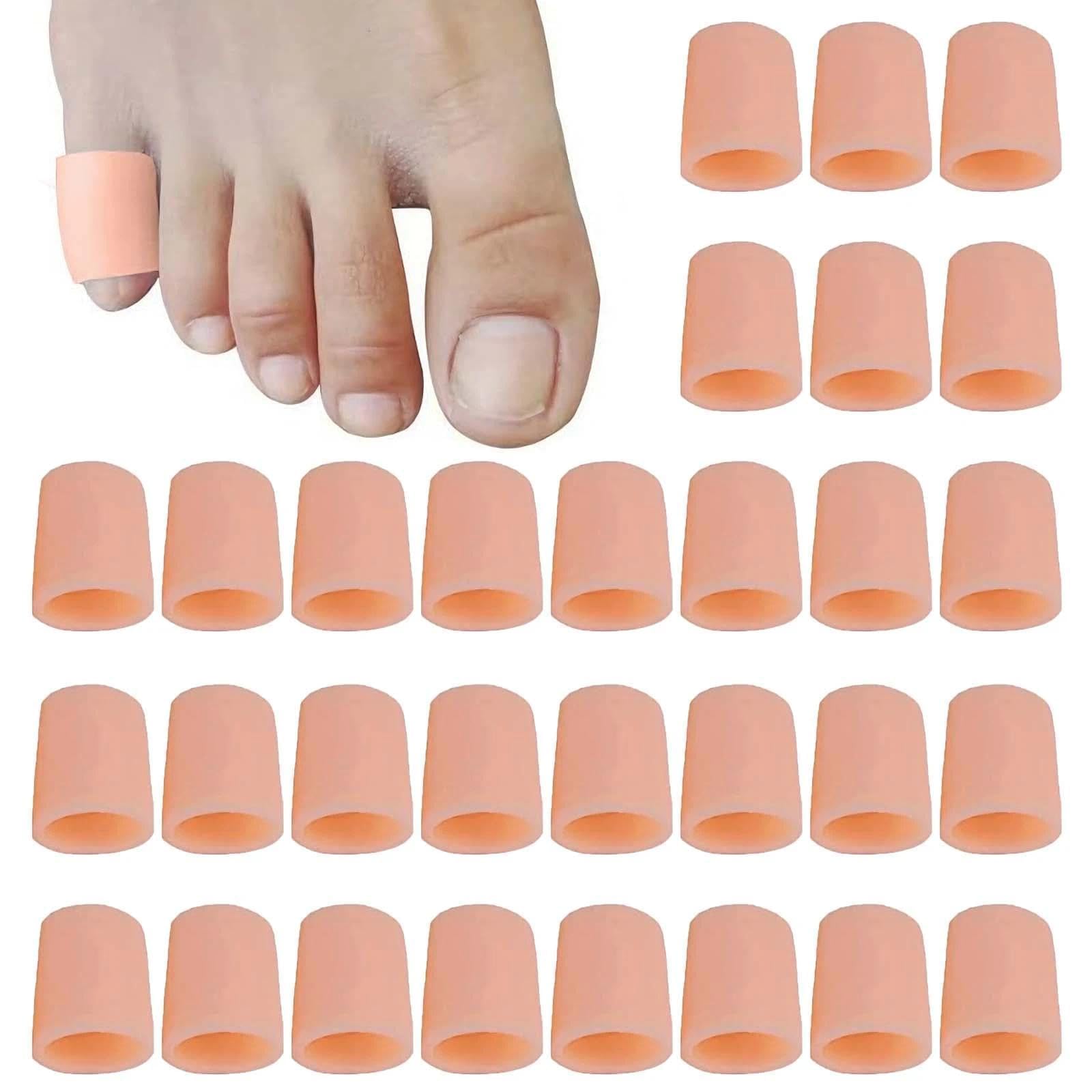 Protector de Dedos de Los Pies, 30 Piezas Protector Dedos Pie Silicona, Callos, Durezas y Ampollas, Separadores de Dedo para Dedo Superpuestos