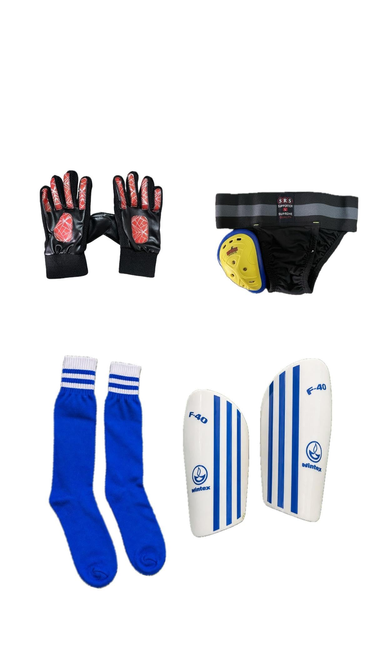 Complete Football Protection Set | Shin Pads + Socks + Gloves + Guard-image-49