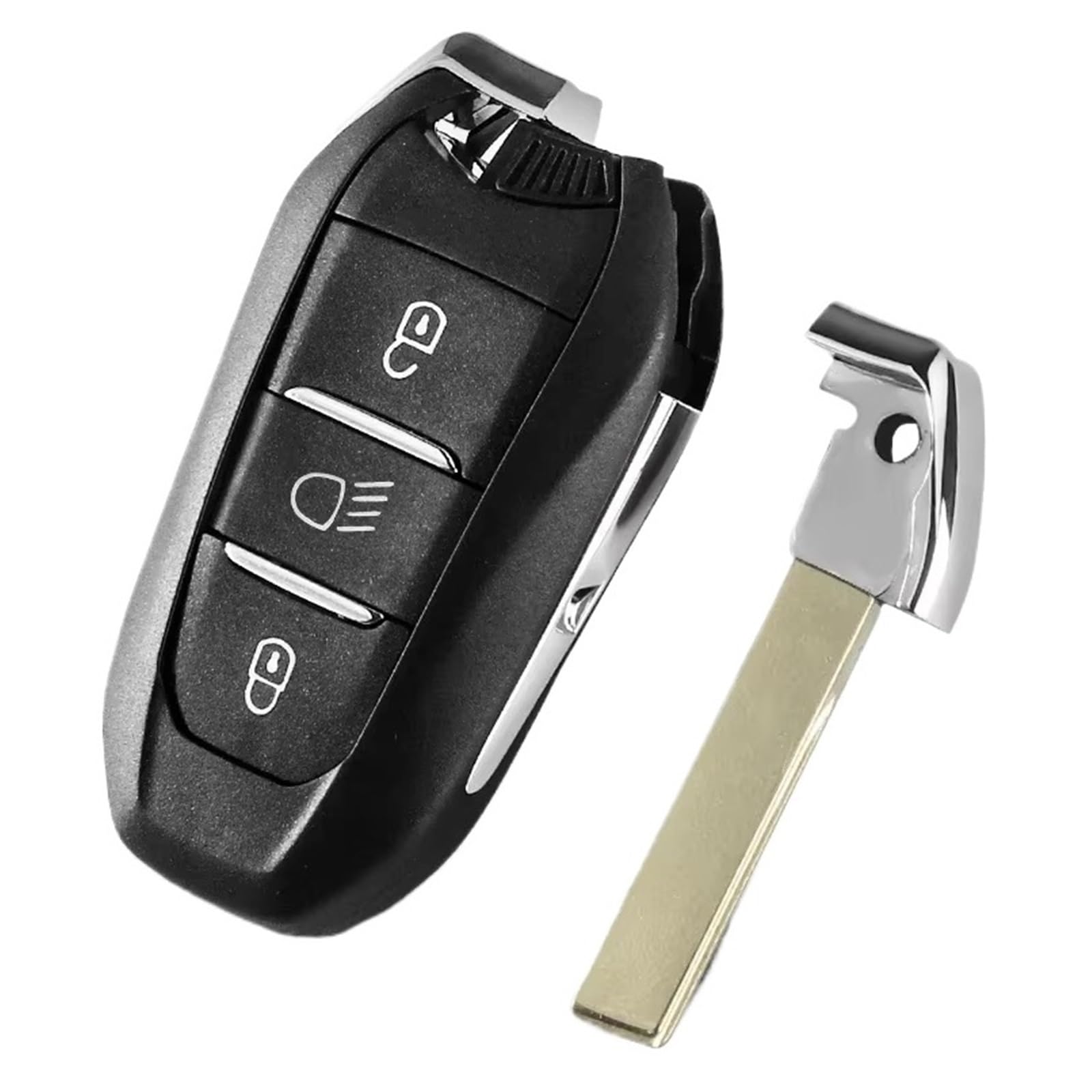 Compatible Con Citroen Para C3 C4 2017 2018 2019 Carcasa De Llave Remota Accesorios 3 Botones Emergencia HU83 VA2(B HU83)