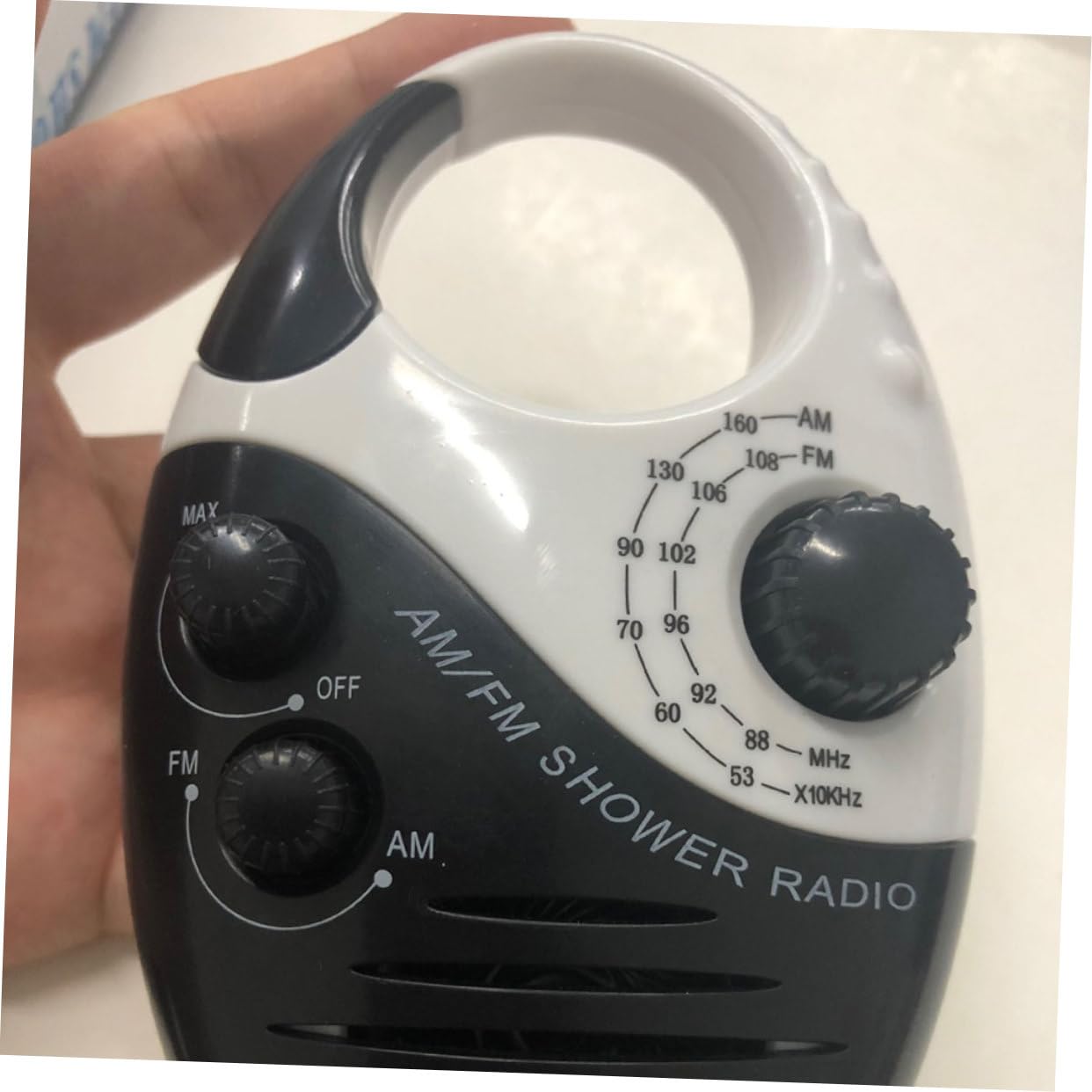 Holibanna Radio De Ducha Am FM con Altavoz Asa Superior para Baño Radio Portátil Resistente Al Agua para Uso Exterior