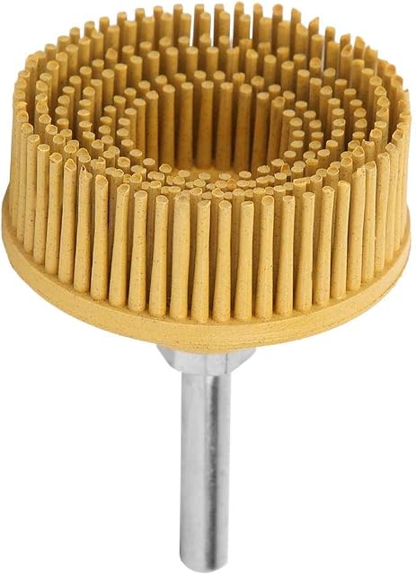 Brush Disc 2 Inch Rubber Abrasive Brush Polishing Grinding Wheel for Burr Rust Removal(Yellow)