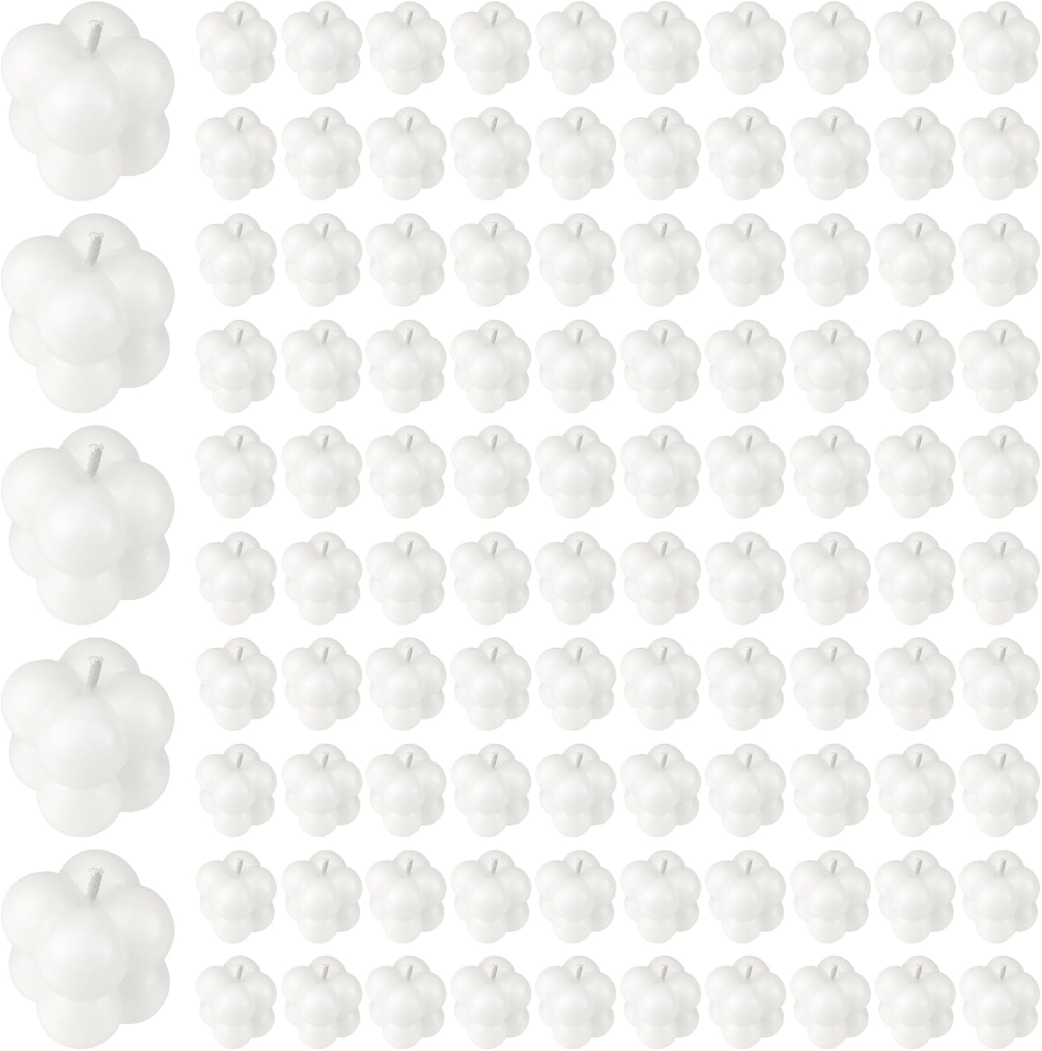 100 Pieces Small Bubble Vanilla Soy Wax Candles Bulk - Handcrafted Mini Soy Candles for Wedding Favors, Bridal Shower Gifts, Party Favors & Guest Keepsakes