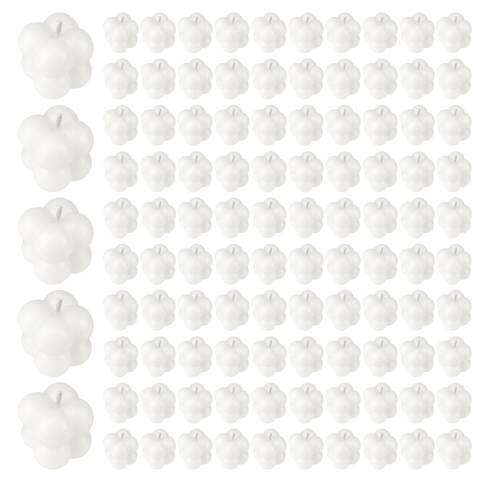100 velas pequeñas de cera de soja de vainilla con burbujas a granel, mini velas de soja hechas a mano para recuerdos de boda, regalos de despedida de soltera, recuerdos de fiesta y recuerdos