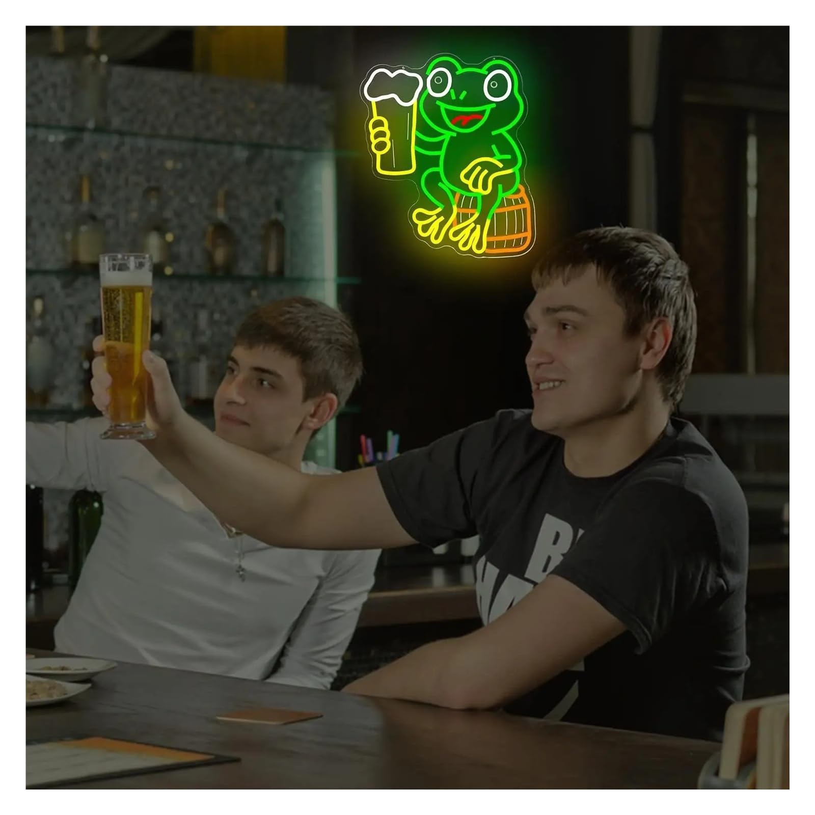 Insegna al Neon Rana Insegna Al Neon Luce LED Alimentata Tramite USB Per La Stanza Dei Bambini Bar Party Gaming Camera Da Letto Decorazione Estetica 38.3X32cm
