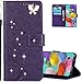 LEMAXELERS Samsung Galaxy S10e Wallet Case PU Leather Magnetic Bling Diamonds Embossed Butterfly Case with Card Slots Flip Stand Cover for Samsung Galaxy S10e Dark Purple Bling Butterfly GH