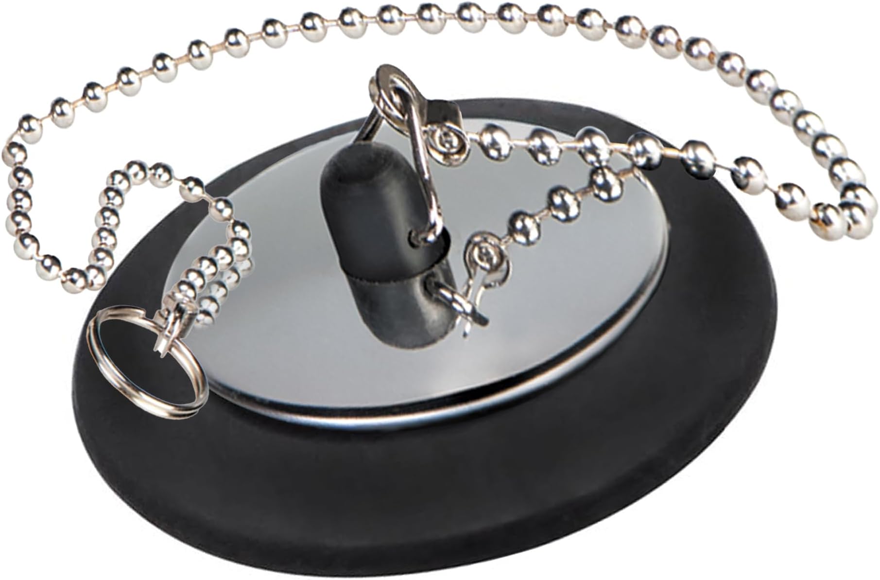 Homepro Bathtub Stopper With Chain, Solid Metal Drain Plug Kitchen Accessories, Standard Size Wash Basin Plug, Metal Bath Plug Stopper for Shower Ceramic Sink Bathroom Caravan