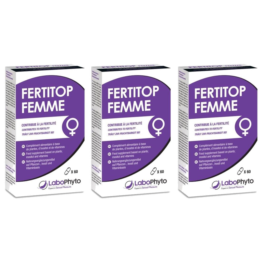 Labophyto Cure fertilité fertitop femme - Lot de 3 x 60 gélules