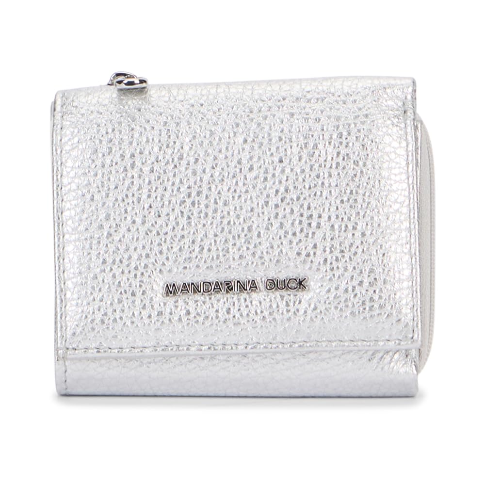 Mandarina Duck Women Mellow Metal Wallet Billfold, Silver, One Size