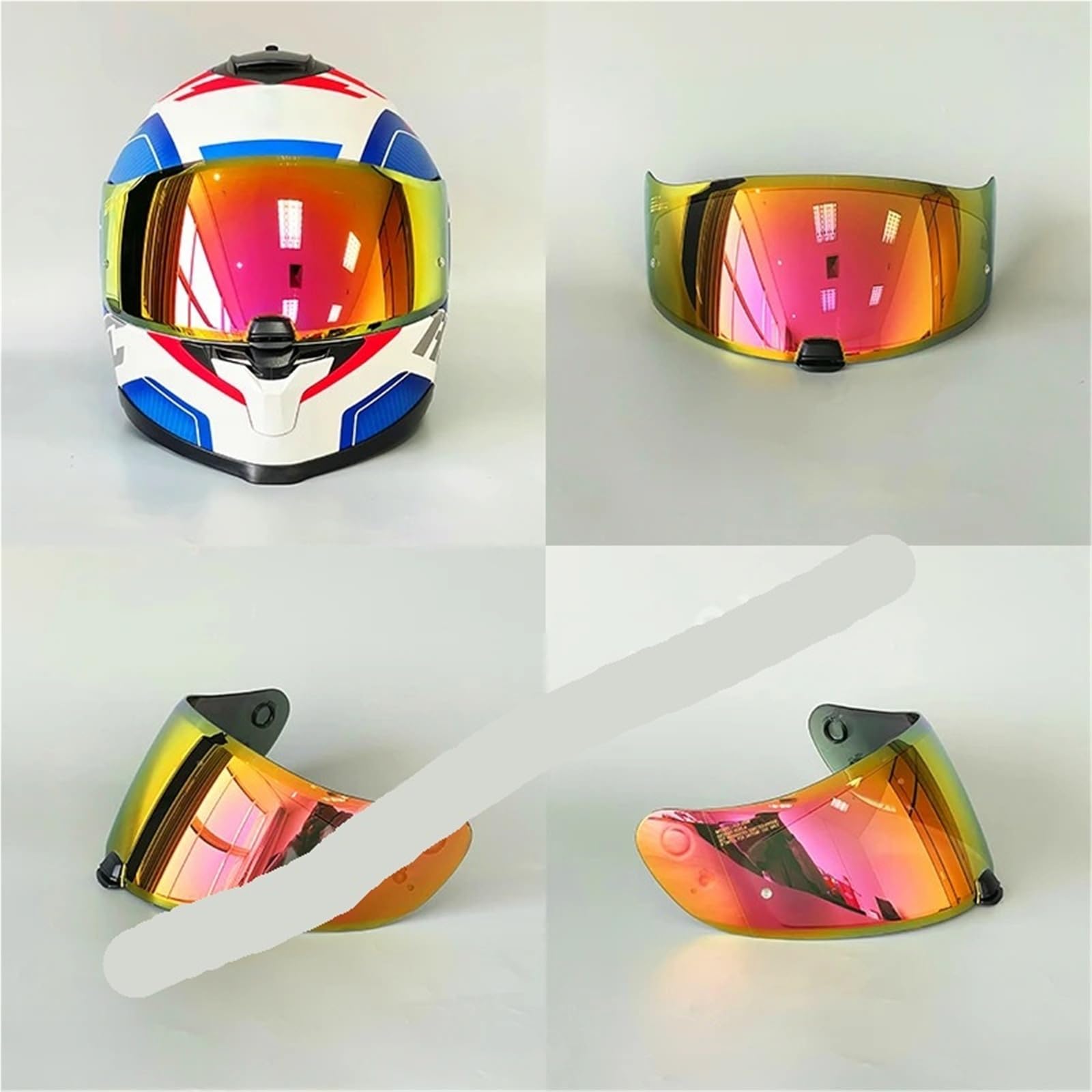 Visera para casco de moto Visera for casco, gafas for motocicleta, visión nocturna for(Color 2)