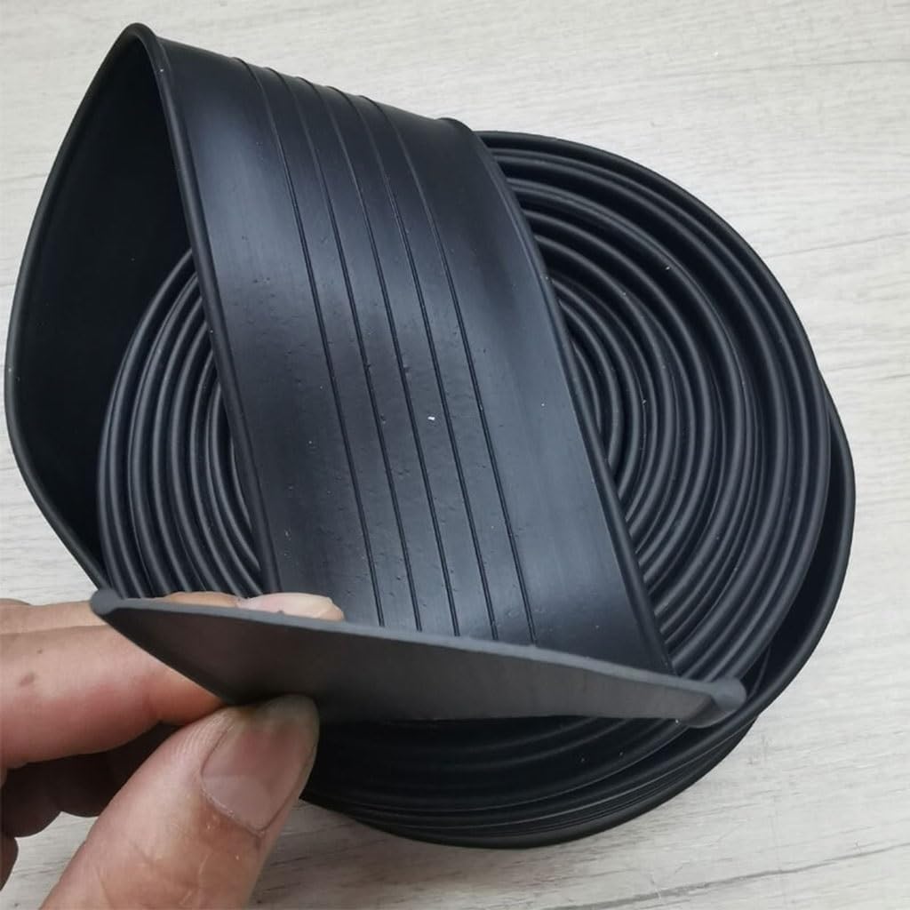 3M/5M T Type Garage Door Bottom Sealing Strip - Genuine Rubber Waterproof Dustproof for Rolling Shutter Doors(5 Meters)