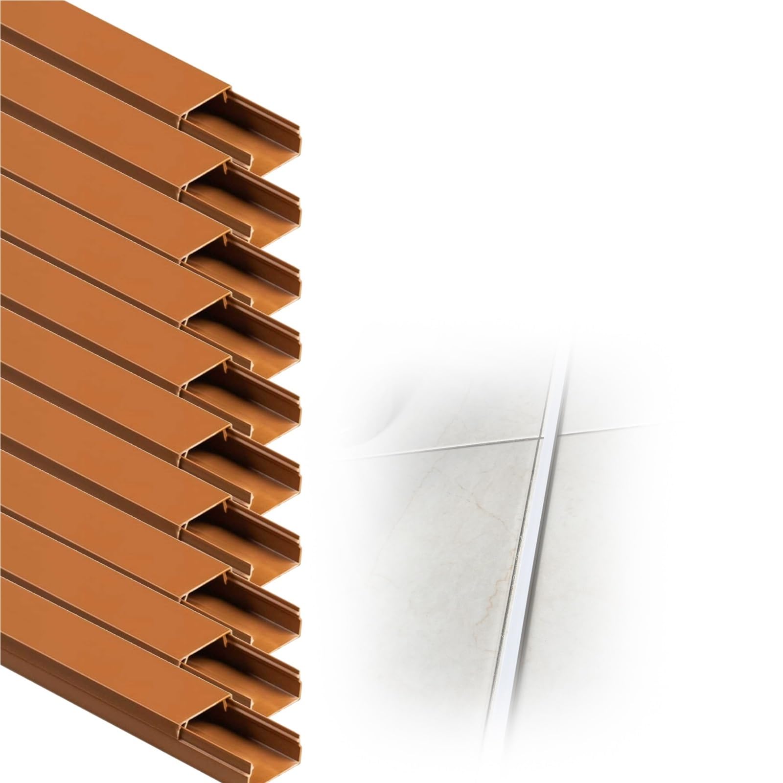 calpestabile passacavi 4 5 10 20 Pezzi Piastra Di Copertura Per Canaline Portacavi, Piastra Autoadesiva Per Nascondere, Larghezza 12 16 20 30 39 Mm, Protezione(B-10 pcs,W H 30mm x 15mm)