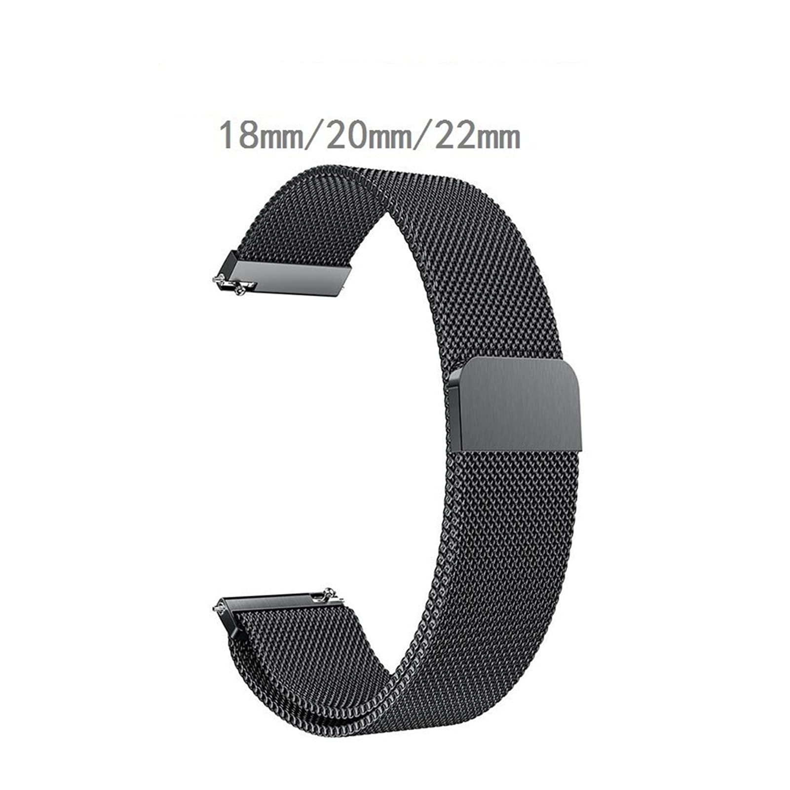 QHQQXN Correa De Reloj Correa De Malla De Metal Correa De Acero Inoxidable 18/20/22 Mm Correa De Cabeza Plana Accesorios De Reloj/Rojo/18 Mm
