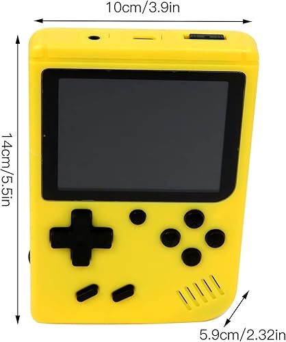 Miniatura 6 de Mini consola de videojuegos portátil retro Gameboy incorporada en 800 juegos clásicos 2023 para conectar TV y dos jugadores, amarillo