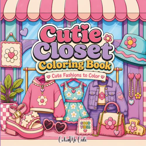 Cutie Closet Coloring Book: Cute Fashions to Color image 2