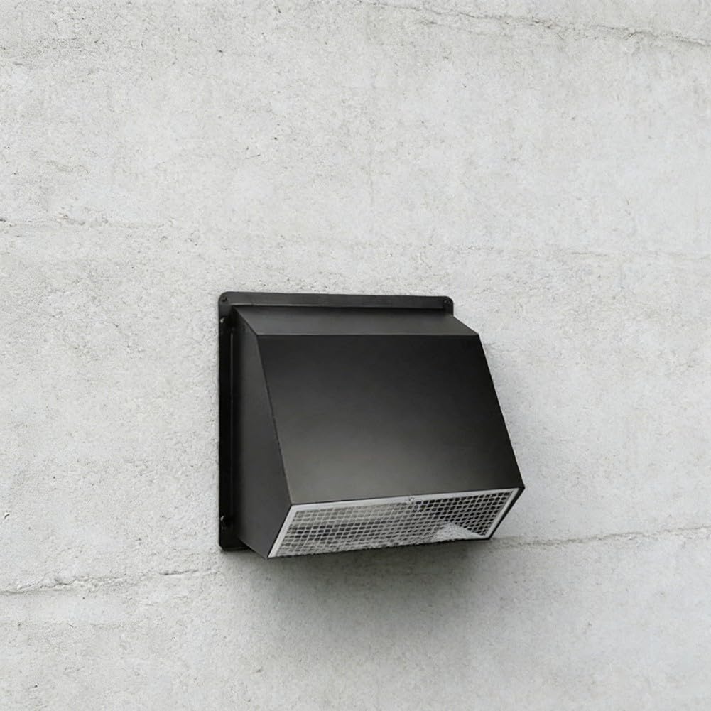 Grille d'aération murale de 15,2 cm avec amortisseur à ressort et moustiquaire anti-oiseaux, grille d'aération extérieure en acier inoxydable pour sèche-linge, hotte de salle de bain, grille