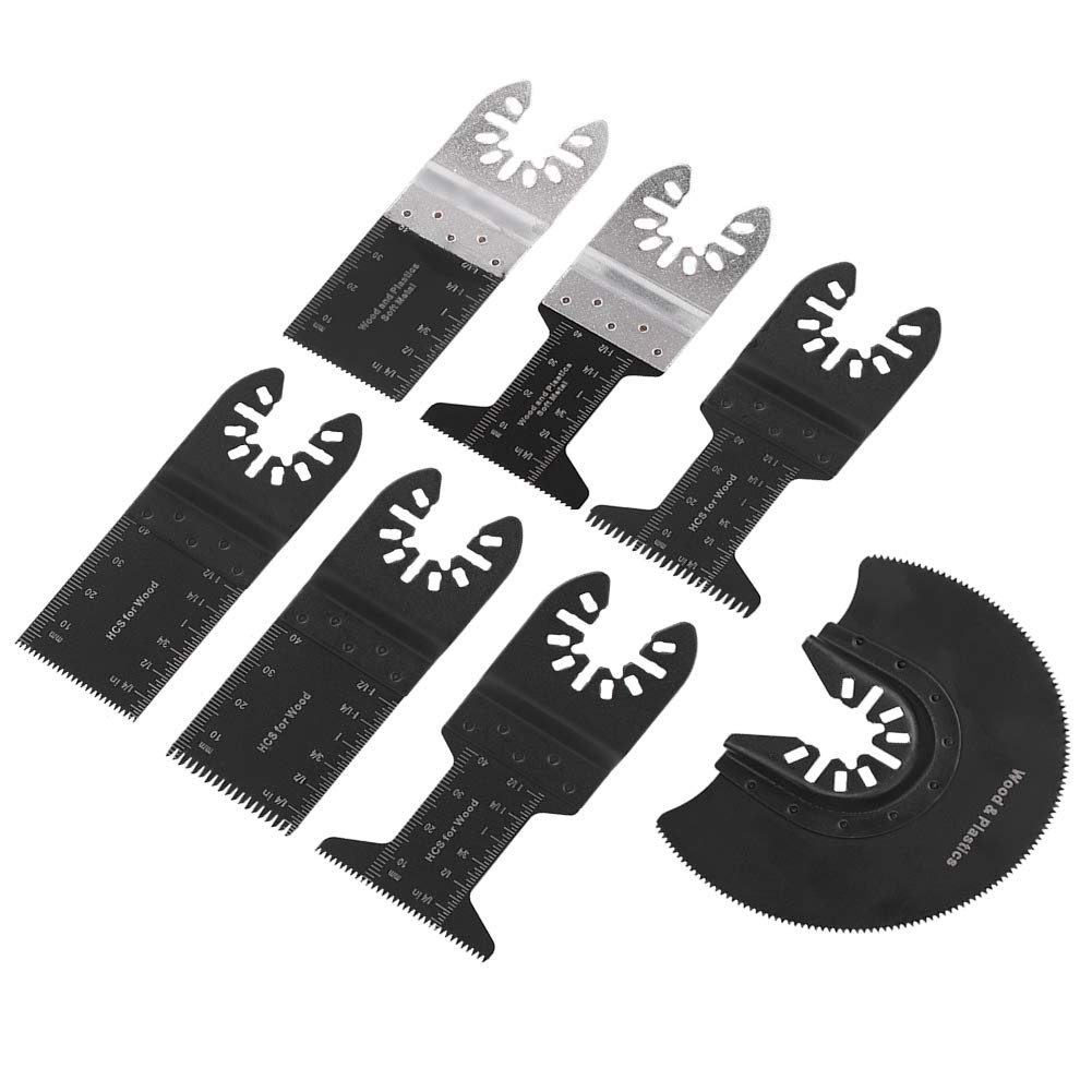 52 Hojas de Sierra Oscilantes, Kit de Accesorios Multiherramienta de Acero de Alto Carbono con Orificio Universal para Corte de Metal de Plástico de Madera