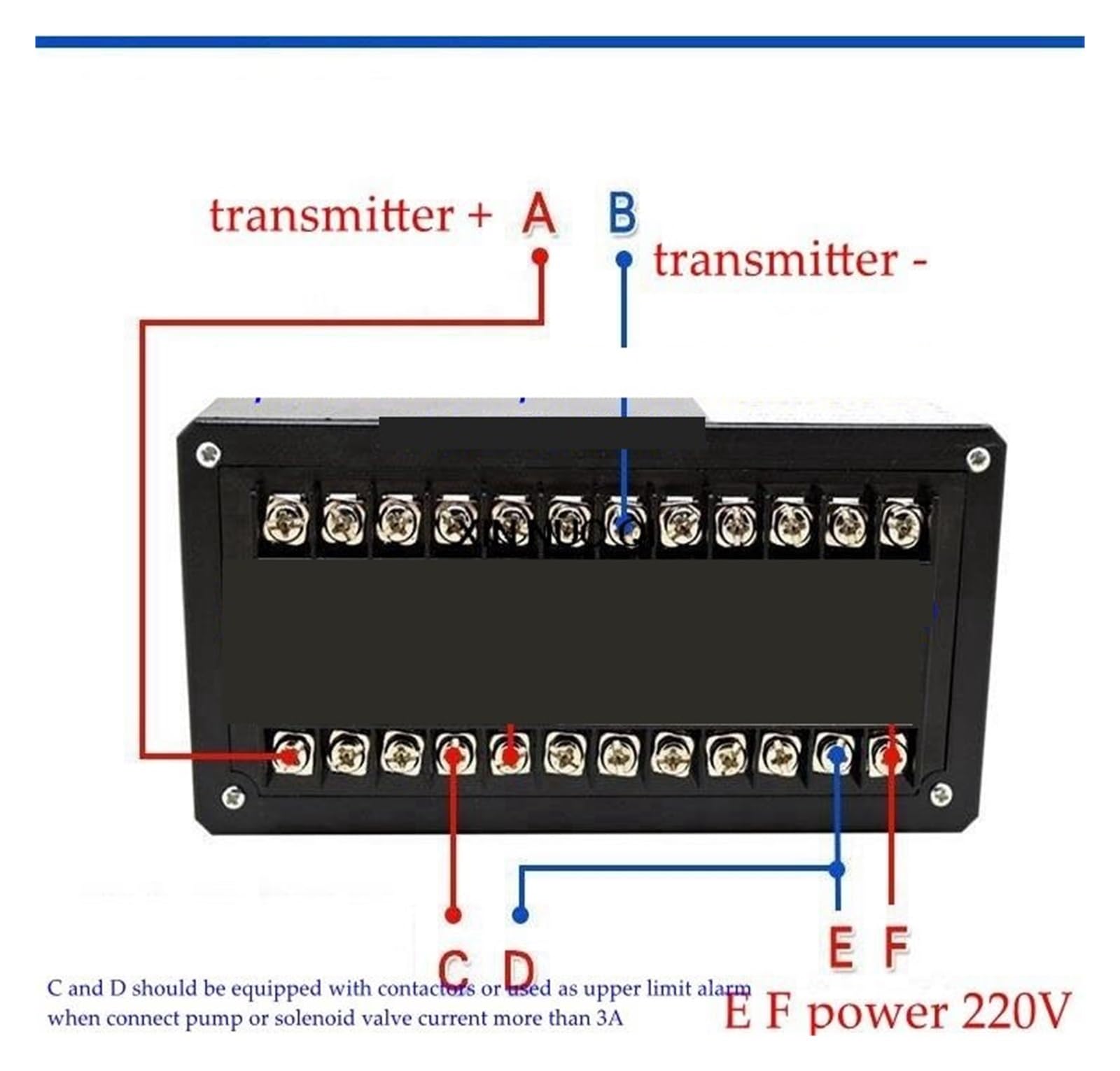 Wasserstandsensor, 4-20MA Level Sensor Flüssigkeit Wasserstand Anzei Instrument/Strahl Digital Display Control Instrument Ebene Transmiter(2m range 5m cable)
