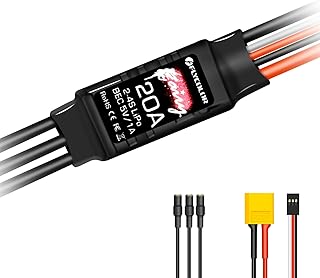Brushless ESC, 20A Brushless Motor Electric Speed Controller BEC 5V 1A with XT60 & 3.5mm Plugs, Super Light-Weight & Small