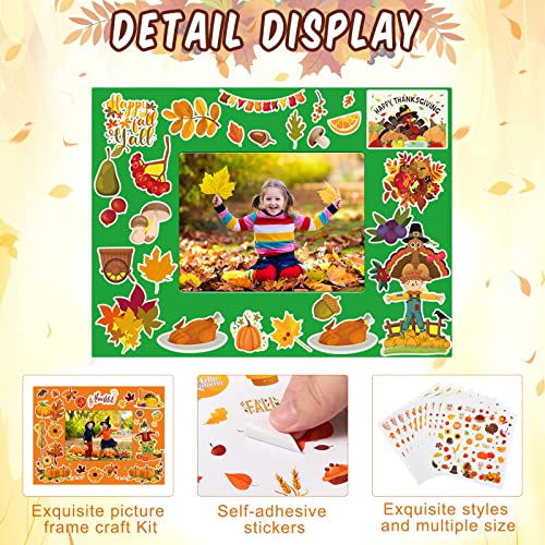 24 Pack Fall Picture Photo Frames Craft Kit Diy Thanksgiving Photo Frame Craft Kit Diy Fall Festival Photo Frame For Kids Halloween Thanksgiving Classroom Art Activities Fall Gift Favors #TOP3
