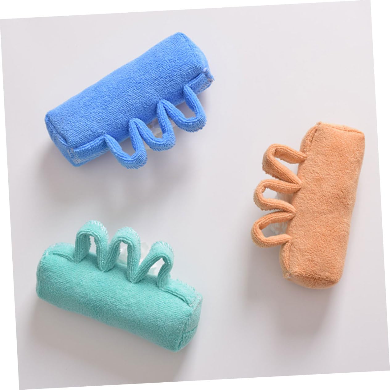 Separador de Dedos Ergonómico Azul para Personas Mayores, Cojín Terapéutico de Tejido Fácil de Limpiar y Desmontable para Rehabilitación de Manos y Prevención de Llagas