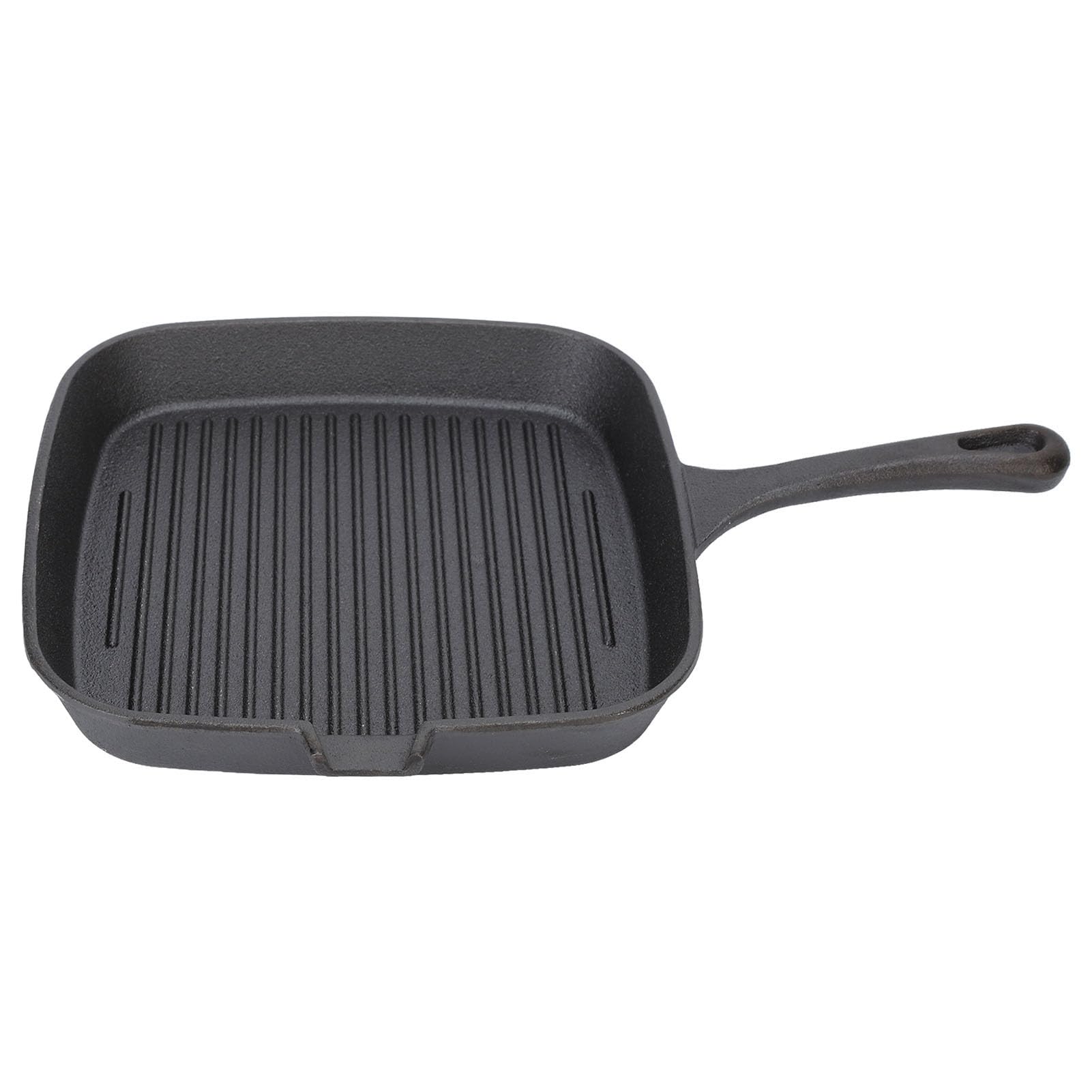 Akozon Padella per Griglia - Padella in Ghisa Antiaderente con Manico Resistente Al Calore Rapida Conduzione del Calore - Ideale per Friggere Bistecche, Pancetta e Verdure Nella di Casa (22 cm)