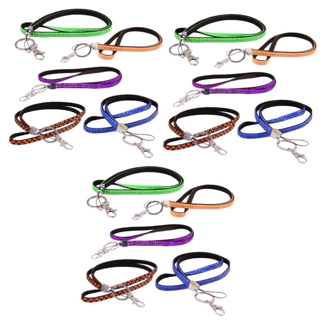 Tofficu 3 Set Cordino Per Telefono Con Tracolla Lanyard Brillanti Per Cellulari Compatibile Con Maggior Smartphone Casual Colore Casuale 5 Pezzi * 3