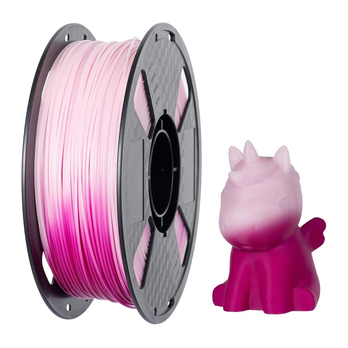 CC3D Filament PLA changeant de couleur de température de 1,75 mm pour imprimante 3D, 1 kg, rose rouge à blanc
