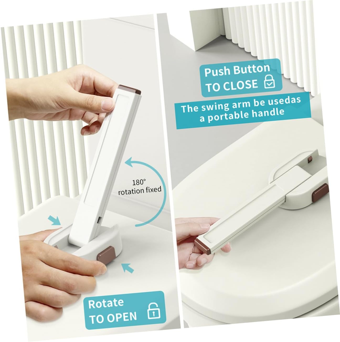 GARVALON Boy Girl Toilet Seat Lock Quick Installation Multifunctional Toilet Lock for Pet Safety No Damage Residue Easy to Use Essential Bathroom Accessory