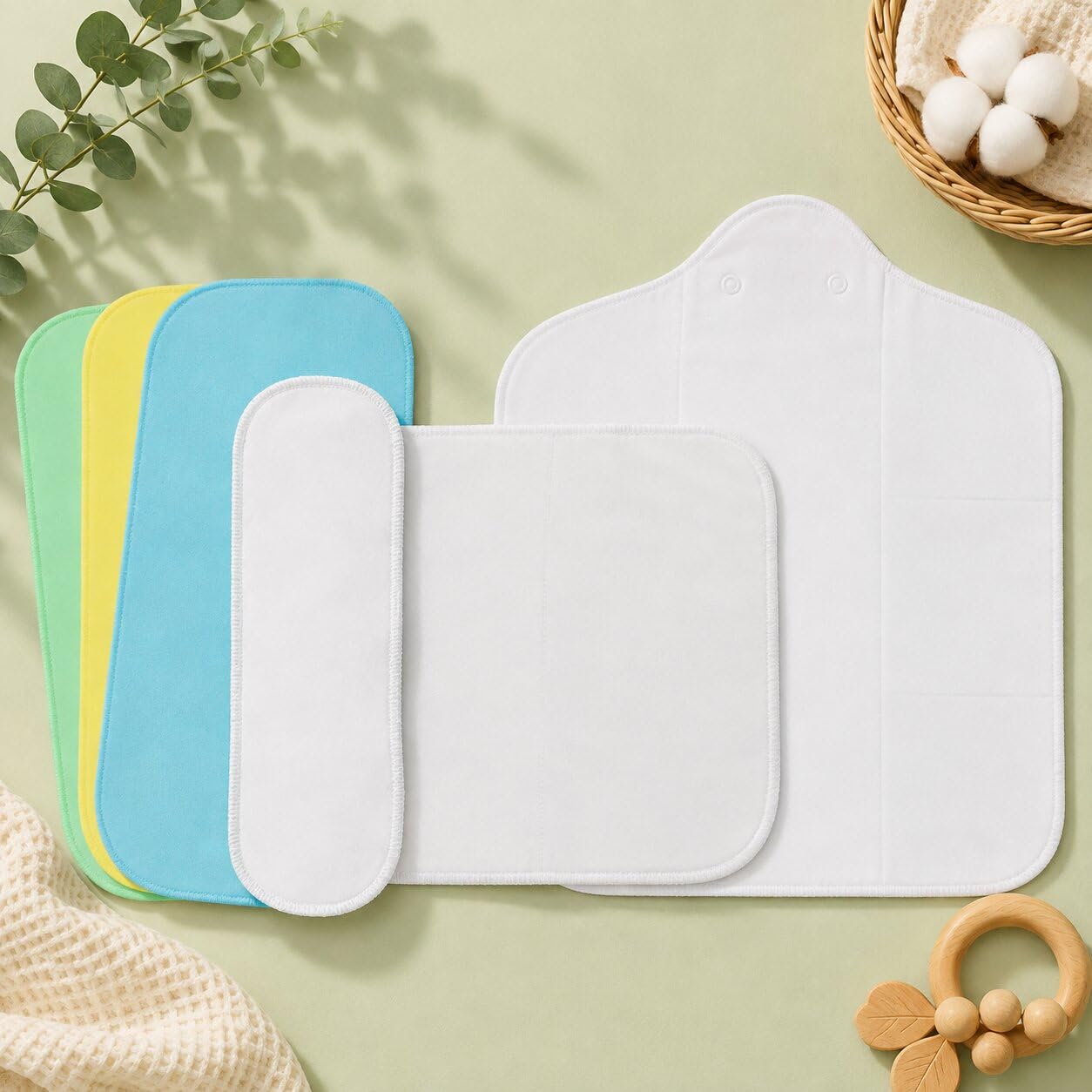 superbottoms Infant 6 Piece Stock Up Essentials For Uno Cloth Diaper- 1 Magic Dry Organic Cotton Pad Set + 1 Heavy Wetter Pad + 3 Diaper Fleece Liners|Quick Drying Soaker + Diaper Liner + Hemp Booster-image-22