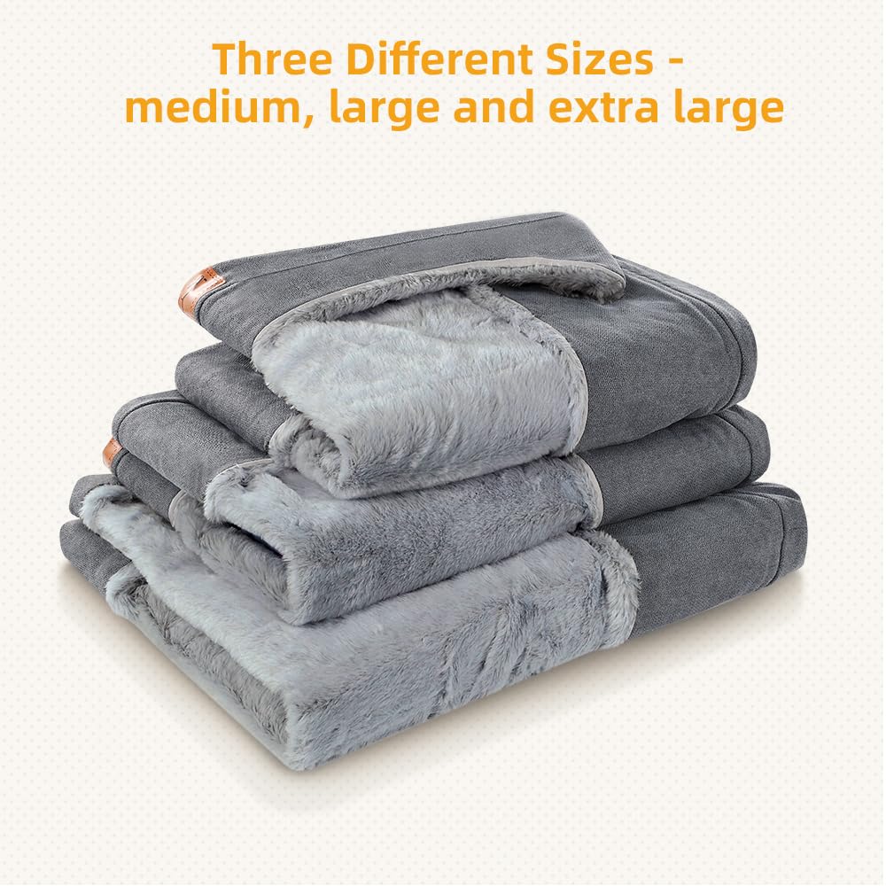 KYG Housse de rechange pour lit pour chien de taille XL, convient uniquement au lit pour chien, bleu et gris