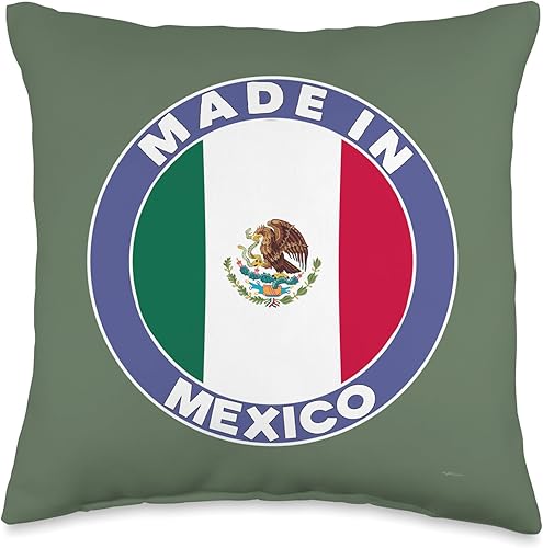 ASJ Made Vintage México Flag - Almohada de 16 x 16 pulgadas, multicolor