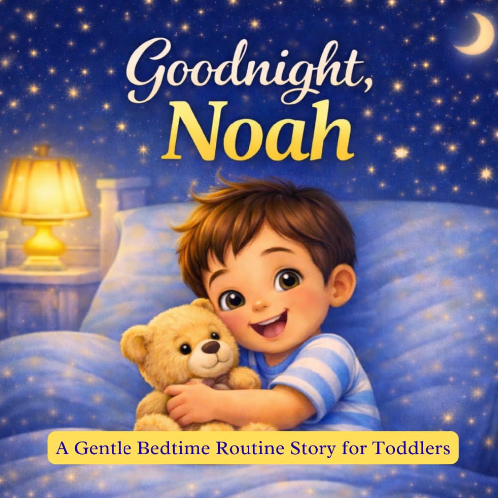 Goodnight, Noah: A Personalized Bedtime Routine Story for Toddlers – Perfect Gift for Baby Boys, Birthdays, Baby Showers & Christmas (Three Hearts Personalized Baby Book Series (NOAH))