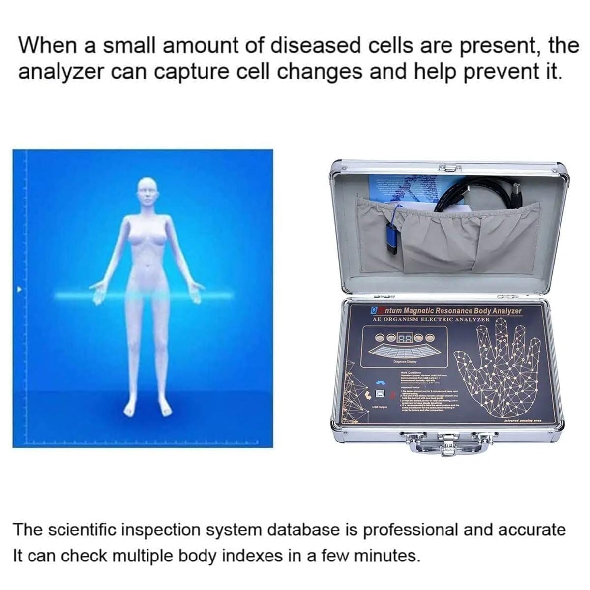 Rilevatore di Corpo Sanitario a risonanza Magnetica, Scanner dinamico di Stato di analisi 3D, Strumento diagnostico multilingue for Tutto Il Corpo, accurato e rapido