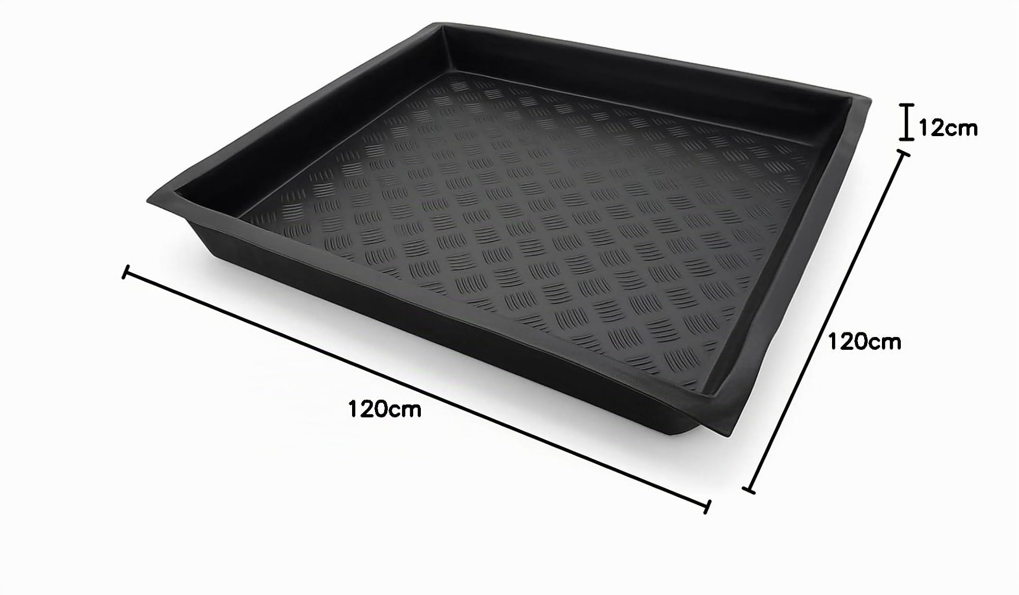 Weedness Bac de Rétention – 120×120×12 cm – Étanche et Résistant pour Culture Indoor, Hydroponique & Tente de Culture – Protection de Sol Flexible