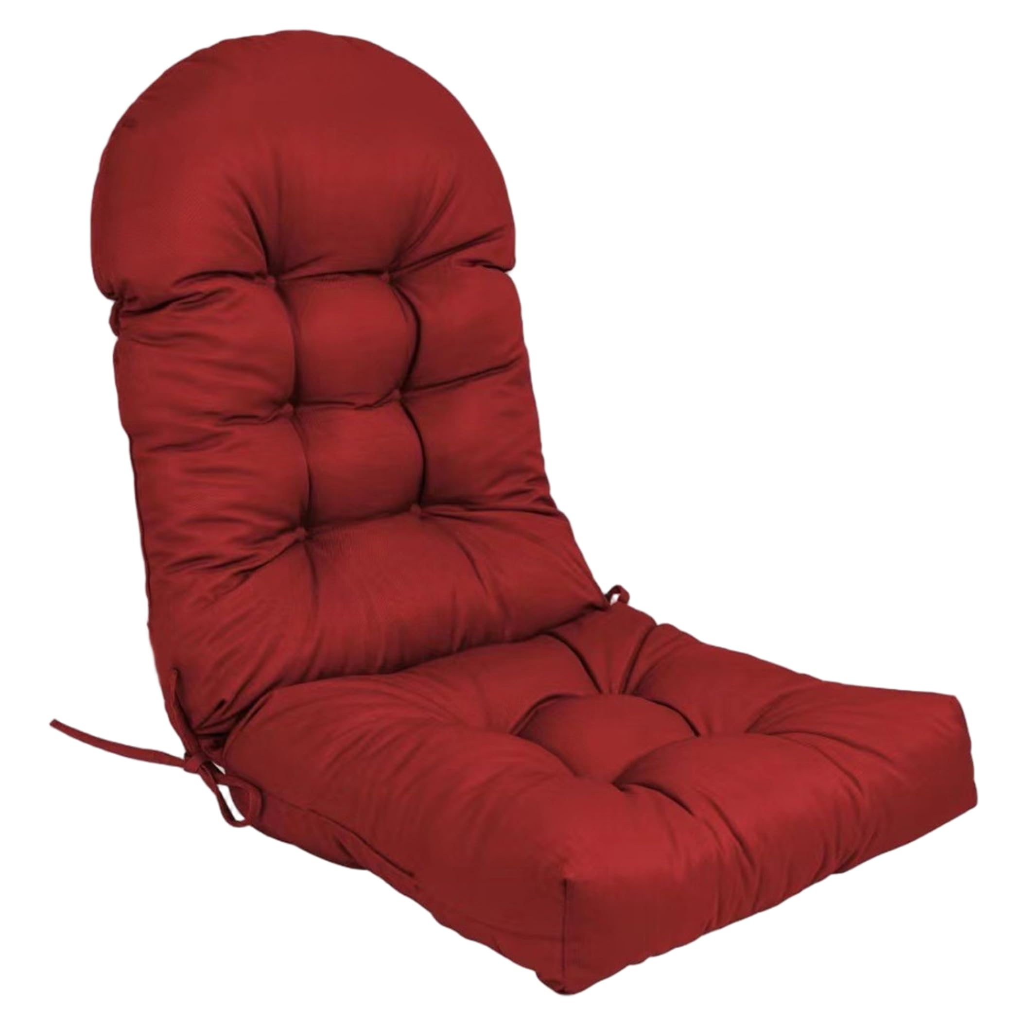Tsawntd Chairs, Rocking Chair Cushions, Soft Resilient Indoor Rocking Chair Cushion with Non Slip Ties For Patio & Home, Wine Red, 43.31x19.69 Inch