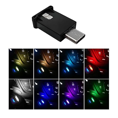 USB Type C LED Ambient Light, 8 Colors RGB LED