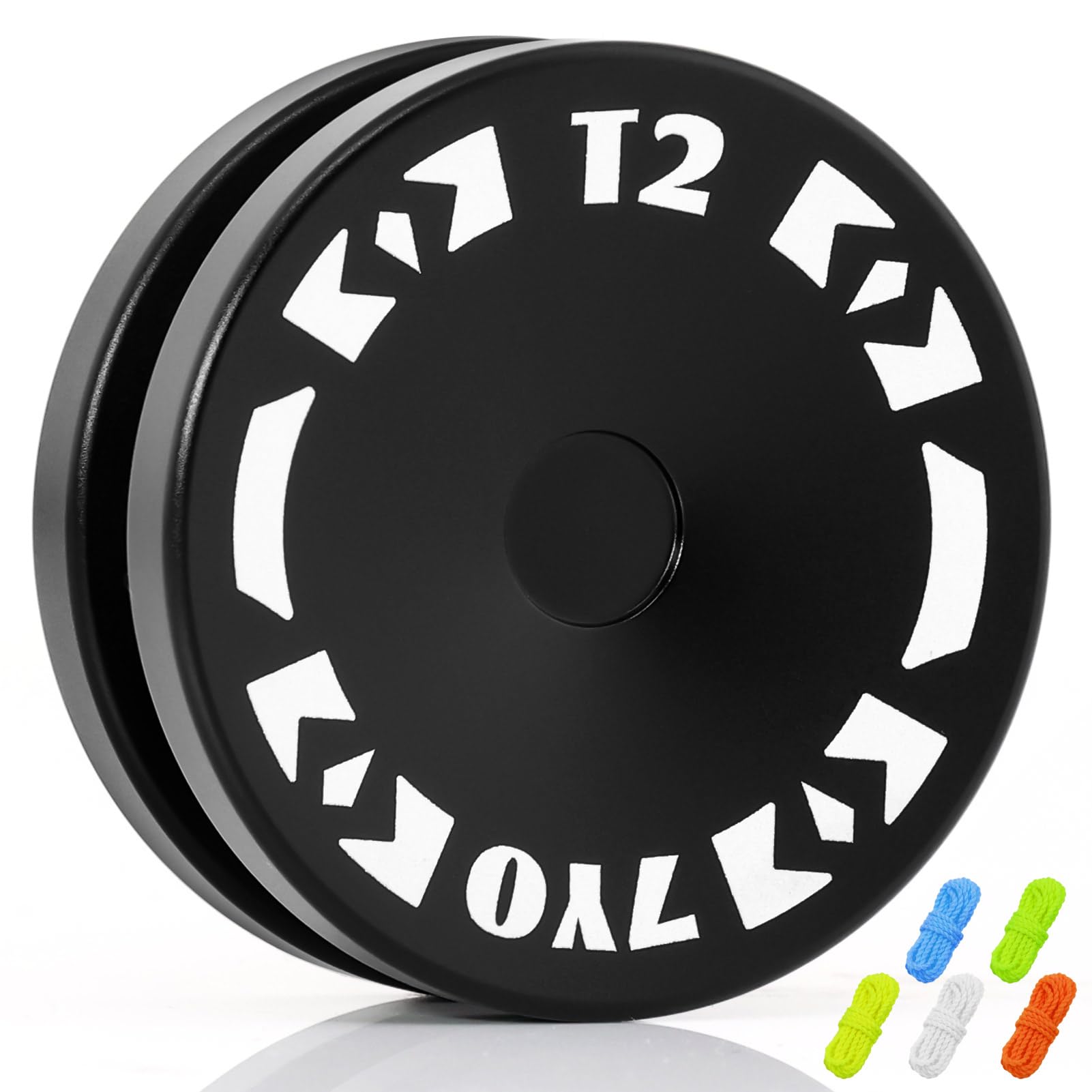 T2 Looping Yoyo for Kids and Yoyo Beginner, Responsive Yo-yo Professional 2A Loop Yo yo for Entry Level + Extra 5 Strings (Black)