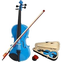 Acoustic Violin, Solid Wood Fiddle with Bow Case Rosin, Stringed Musical Instrument Violin for Beginner Adult Boys Girls Children Kids 1/4-Brown