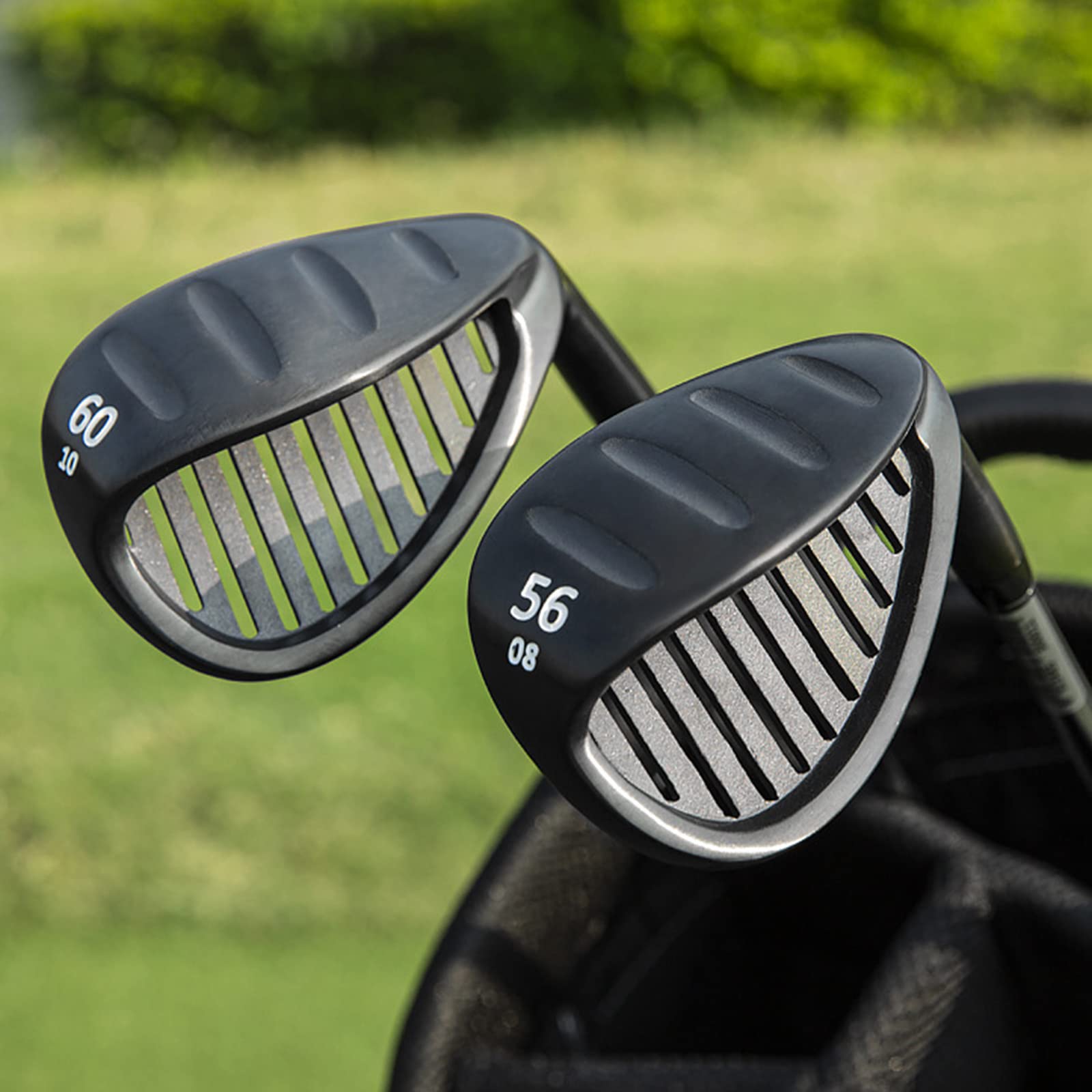 Golfkeile, Herren-Golf für die rechte Hand, 56/60 Grad, Sandstange, Hohle Sandstange, Schlagfläche, Keil, Edelstahl, schwarz, tolles Golfgeschenk