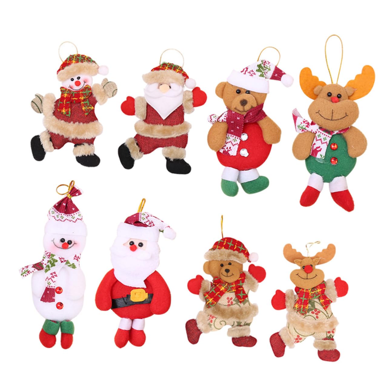 Amosfun 3sets Xmas Party Dekorative Weihnachten Hängende Puppe Ornament Für Geburtstag Baum Fenster Tür 8 Stücke * 3