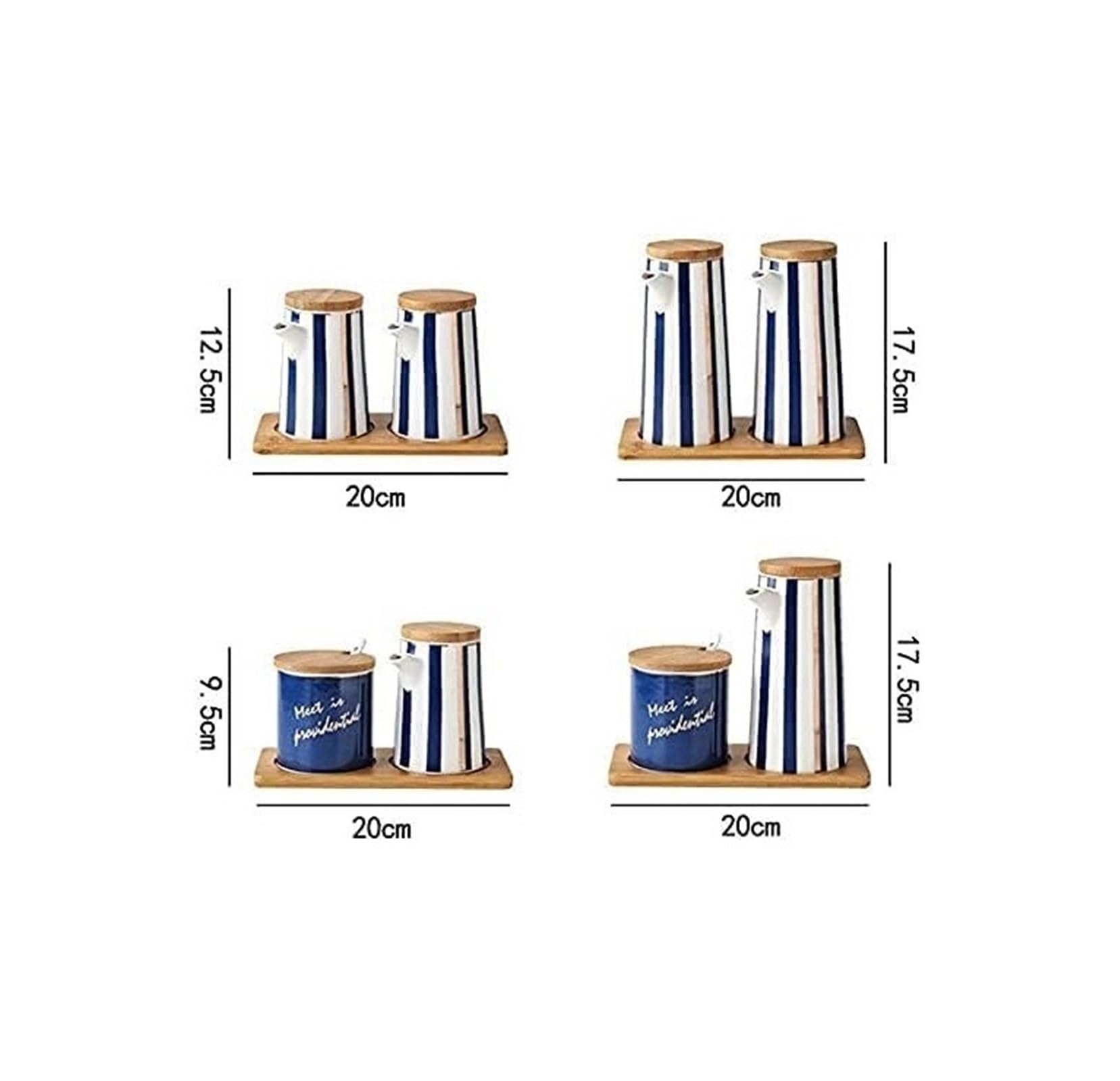 Set Olio e aceto Dispenser for Olio e aceto, 2 Confezioni di aceto for Olio con Pallet in Legno, Set di aceto for Olio da Cucina in Ceramica Oliera