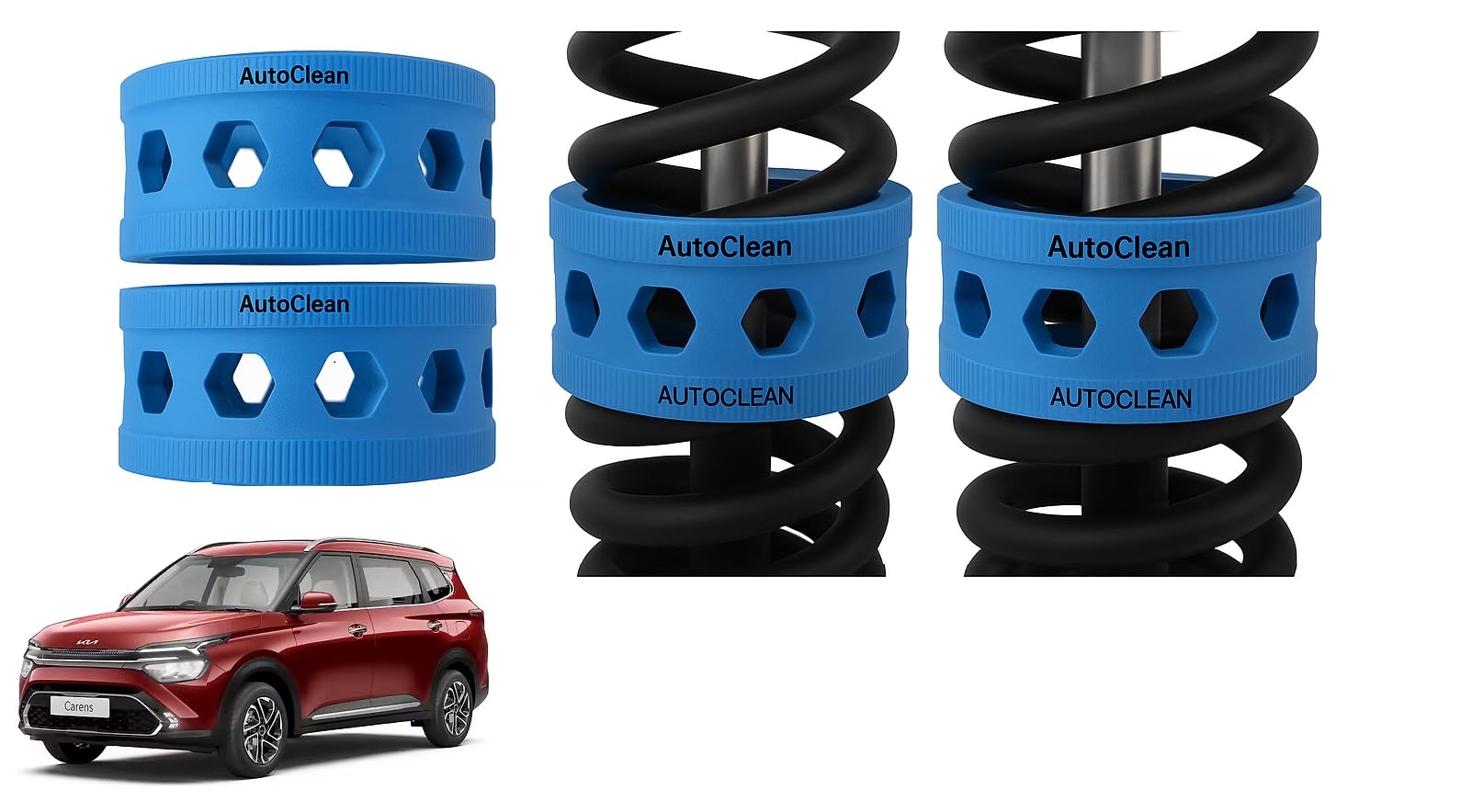 Autoclean Rear Coil Spring Rubber Buffer Kit for Carens | Size B+ | Increases Car Height, Shock Absorber & Suspension Stabilizer Cushioner-picture-12