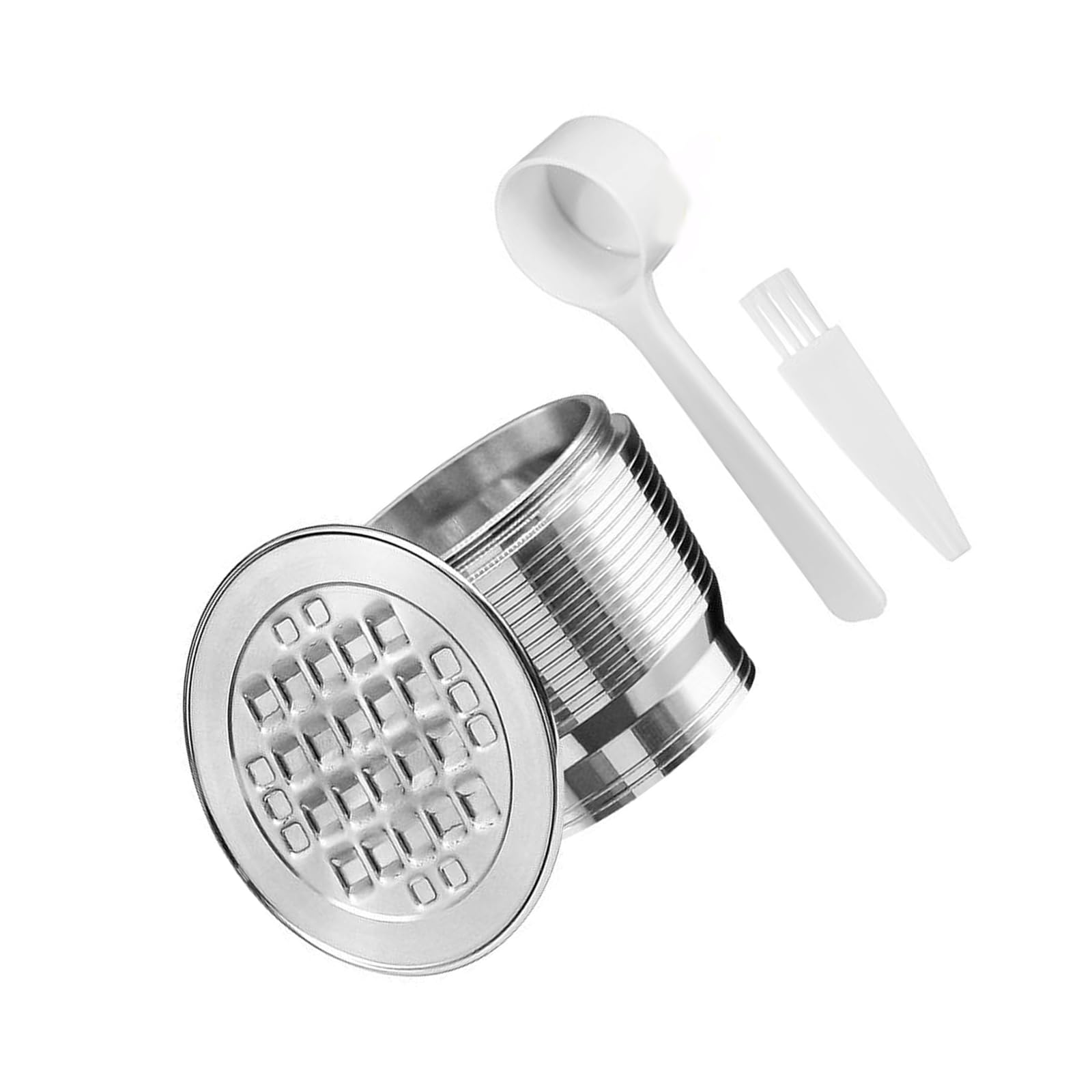 Hsioluted Stainless Steel Coffee Pods with Lid Easy Installation for Most Machines Refillable Coffee Pods