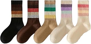 SuChengSS Calcetines para NiñOs 5 Pares De Calcetines para Niños para Calcetines De Algodón Marrón Gruesos De Otoño Y Invierno De Invierno De Moda Y Versátiles para Niños Y Niñas-color-28-31