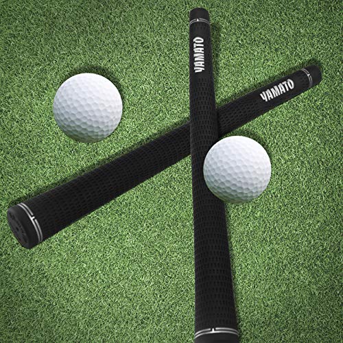 Yamato Black Nature Rubber Golf Grips Set Packed With 13 Piece Mid Size Golf Irons Grips,All Weather Golf Grip #TOP5